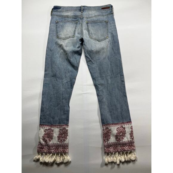 Pilcro & The Letterpress Women's Hyphen Tassel Straight Jeans - Sz 25 (30x26.5) - Picture 3 of 7
